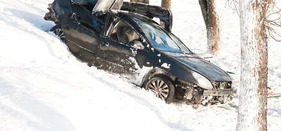 dopravní nehoda v zimě